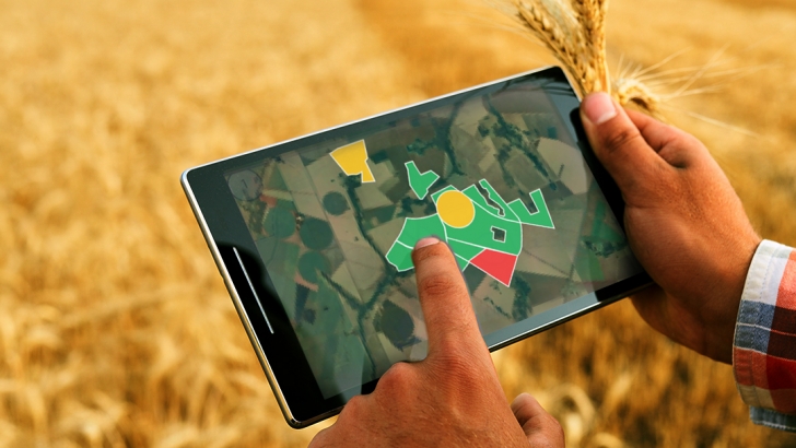 farmer on protector app in wheat field fb carousel ad digital campaign uk 2020