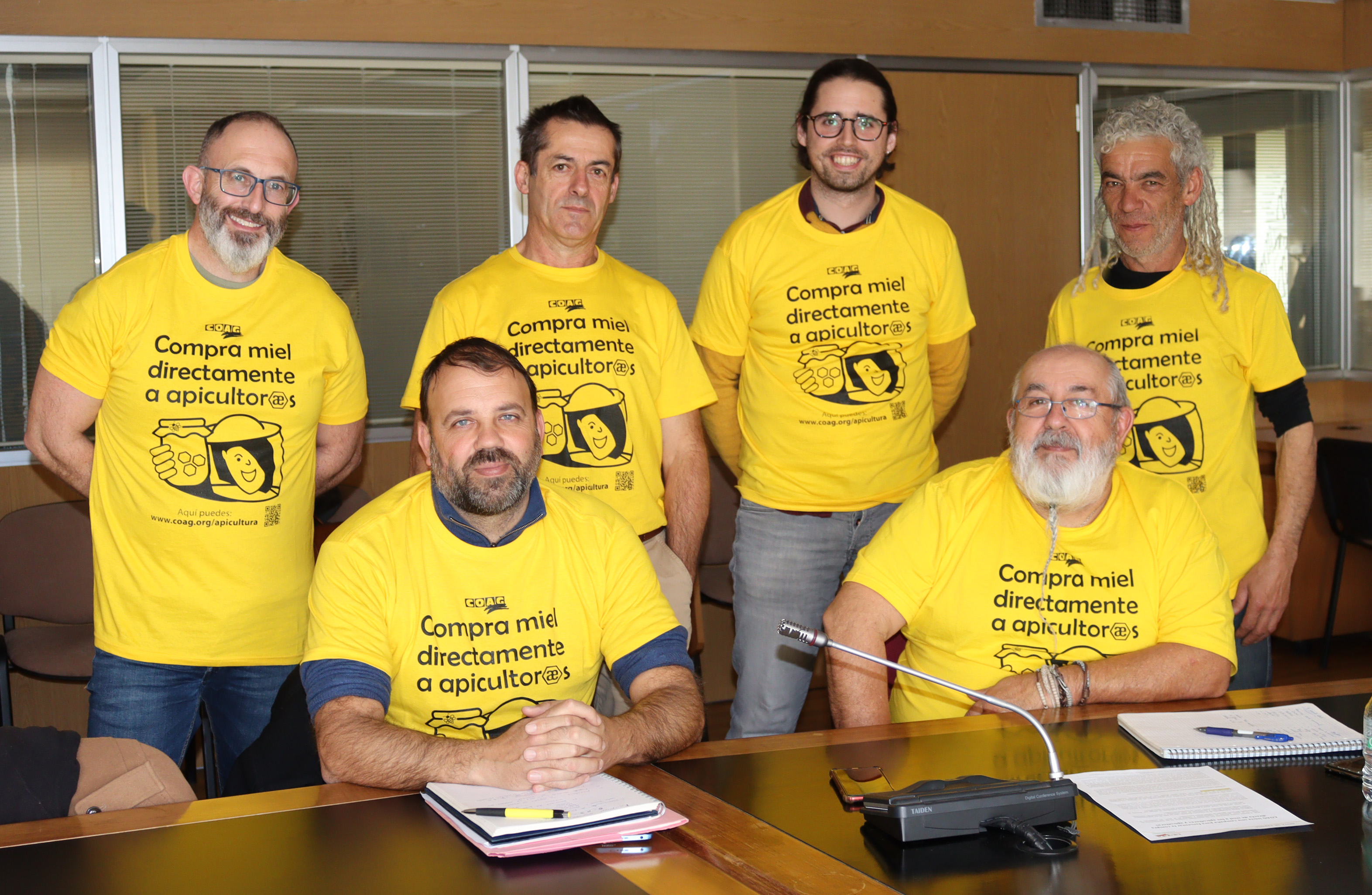 Representantes Sector Apicola COAG hoy en Madrid