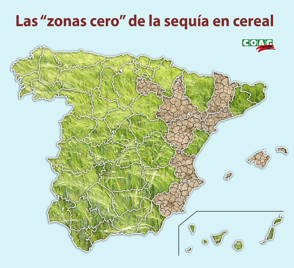 mapa zonas cero sequia cereales